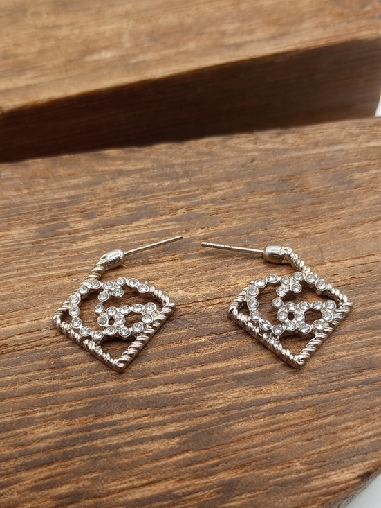 Jewelry - Crystal Square Drop Earrings - Women Jewelry E402